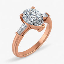 The Signature Baguette 3-Stone Engagement Ring | Pear