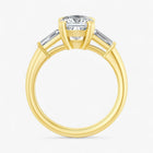 The Signature Baguette 3-Stone Engagement Ring | Cushion