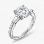 The Signature Baguette 3-Stone Engagement Ring | Cushion