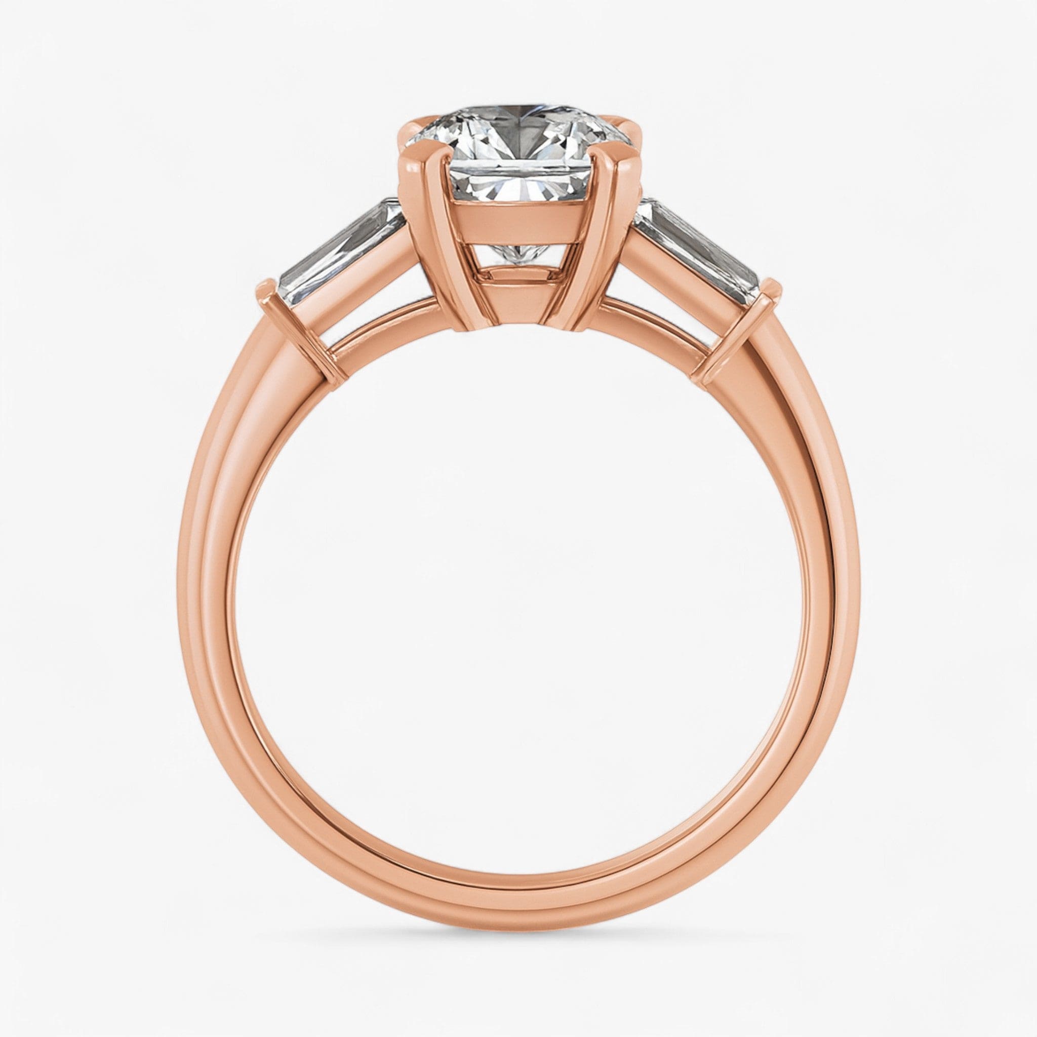 The Signature Baguette 3-Stone Engagement Ring | Cushion
