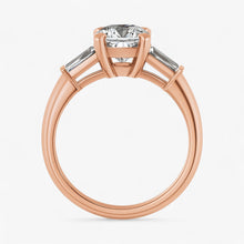 The Signature Baguette 3-Stone Engagement Ring | Cushion