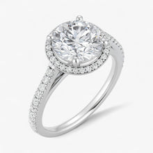 The Classic Accented Halo Engagement Ring | Round