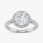 The Classic Accented Halo Engagement Ring | Round