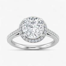 The Classic Accented Halo Engagement Ring | Round