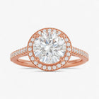 The Classic Accented Halo Engagement Ring | Round