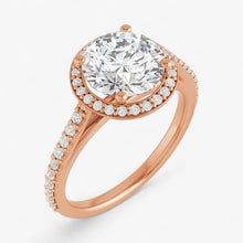 The Classic Accented Halo Engagement Ring | Round
