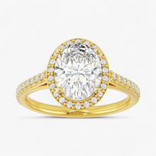 The Classic Accented Halo Engagement Ring | Oval
