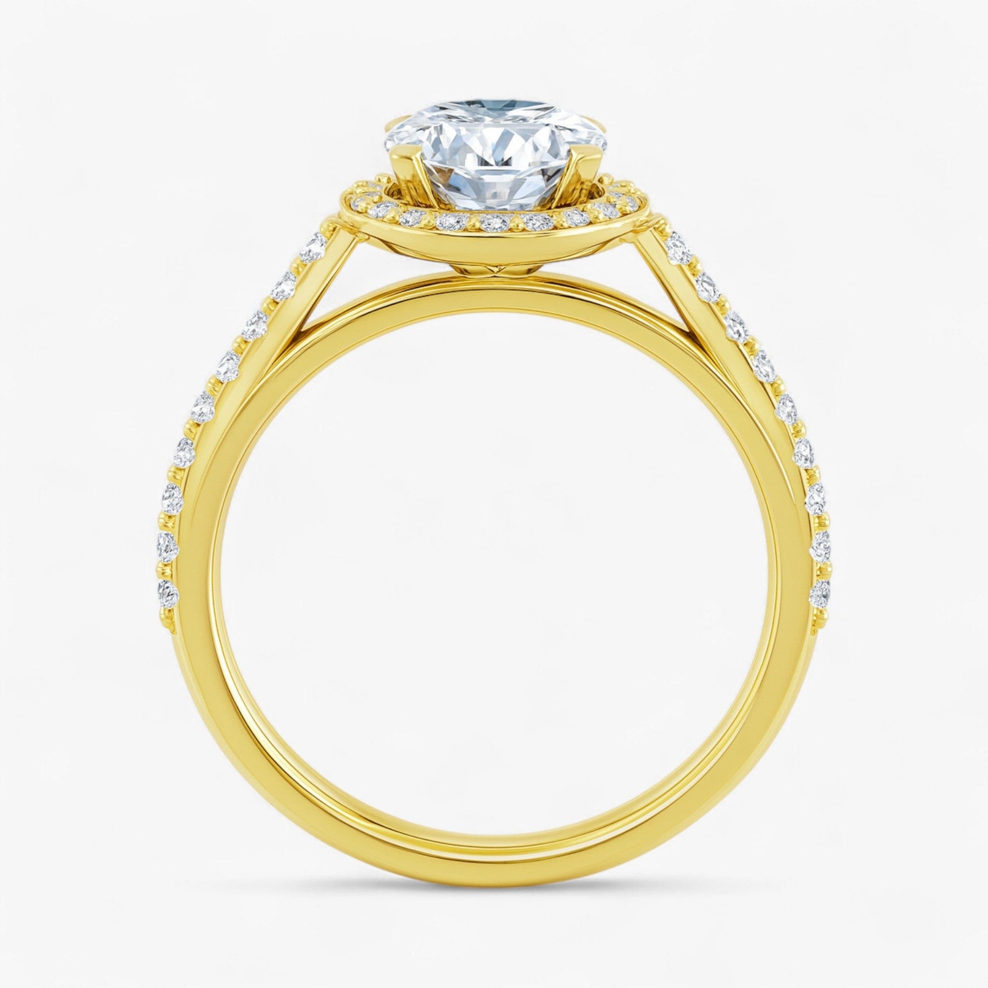 The Classic Accented Halo Engagement Ring | Oval