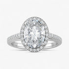 The Classic Accented Halo Engagement Ring | Oval