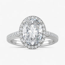 The Classic Accented Halo Engagement Ring | Oval