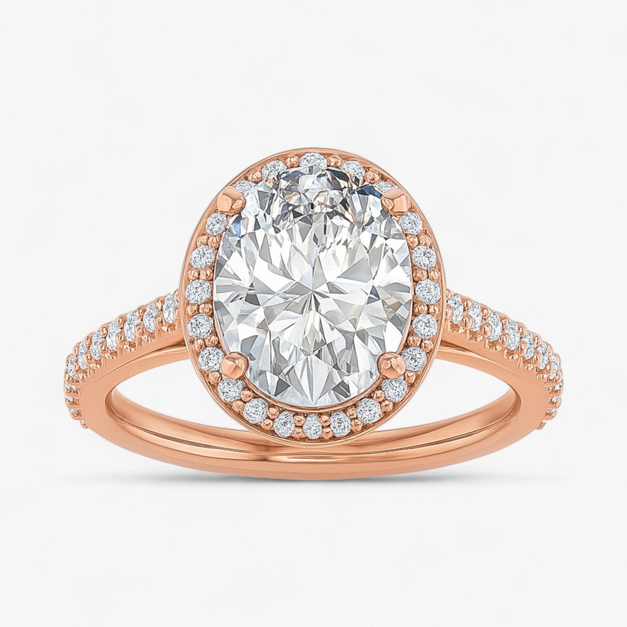The Classic Accented Halo Engagement Ring | Oval