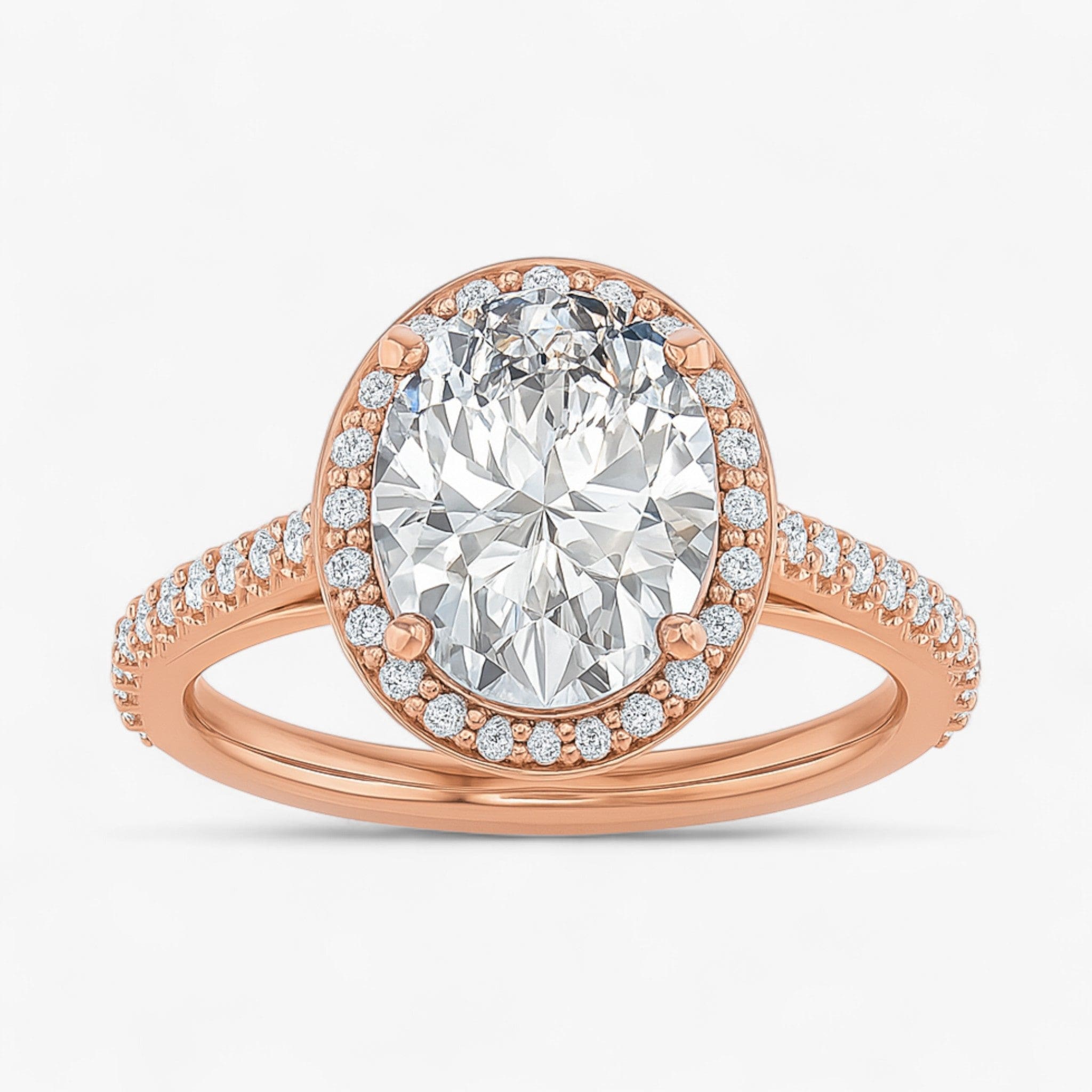 The Classic Accented Halo Engagement Ring | Oval