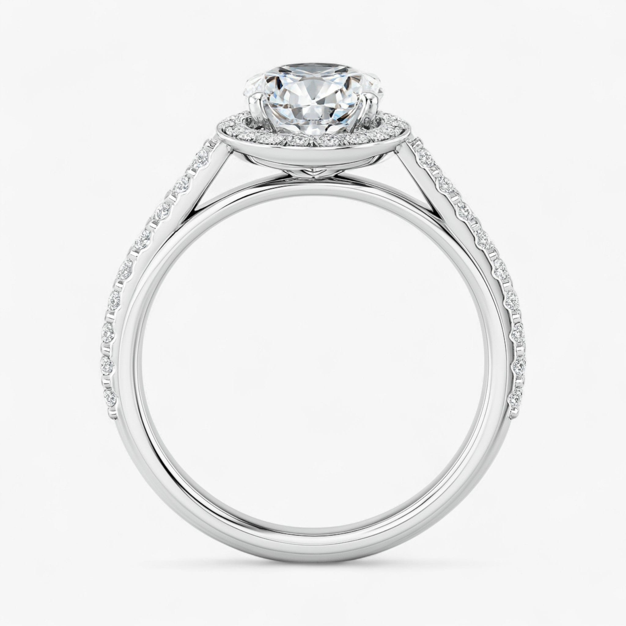 The Classic Accented Halo Engagement Ring | Oval