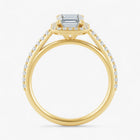The Classic Accented Halo Engagement Ring | Emerald