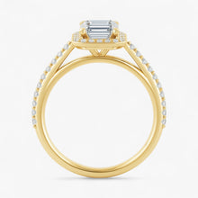 The Classic Accented Halo Engagement Ring | Emerald