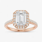 The Classic Accented Halo Engagement Ring | Emerald