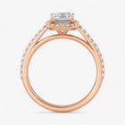 The Classic Accented Halo Engagement Ring | Emerald