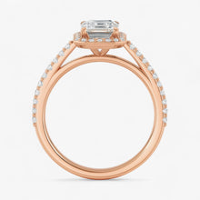 The Classic Accented Halo Engagement Ring | Emerald