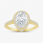 The Classic Accented Halo Engagement Ring | Pear