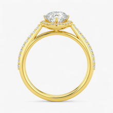 The Classic Accented Halo Engagement Ring | Pear