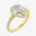The Classic Accented Halo Engagement Ring | Pear