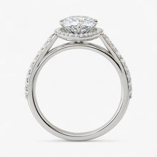 The Classic Accented Halo Engagement Ring | Pear