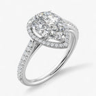 The Classic Accented Halo Engagement Ring | Pear