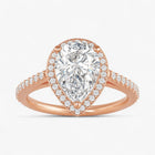 The Classic Accented Halo Engagement Ring | Pear