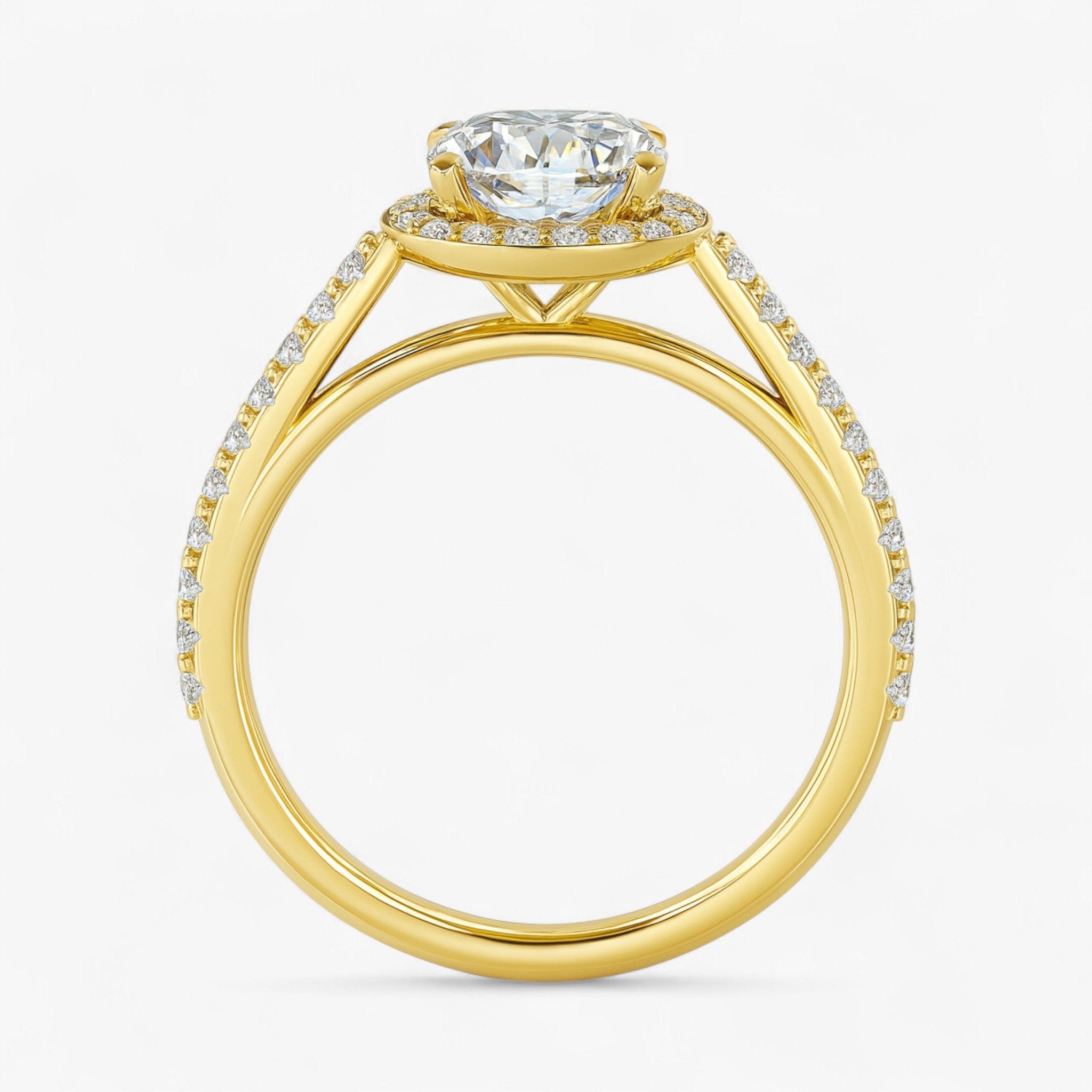 The Classic Accented Halo Engagement Ring | Cushion