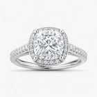 The Classic Accented Halo Engagement Ring | Cushion
