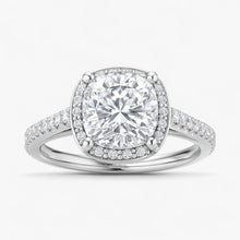 The Classic Accented Halo Engagement Ring | Cushion