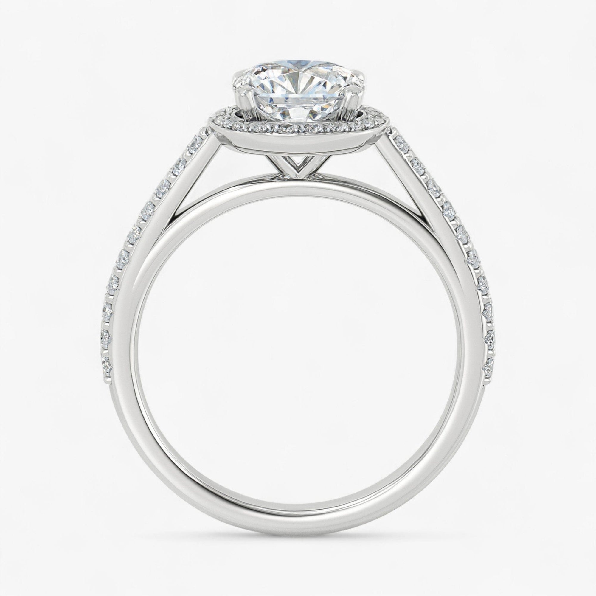 The Classic Accented Halo Engagement Ring | Cushion