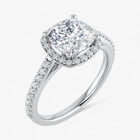 The Classic Accented Halo Engagement Ring | Cushion