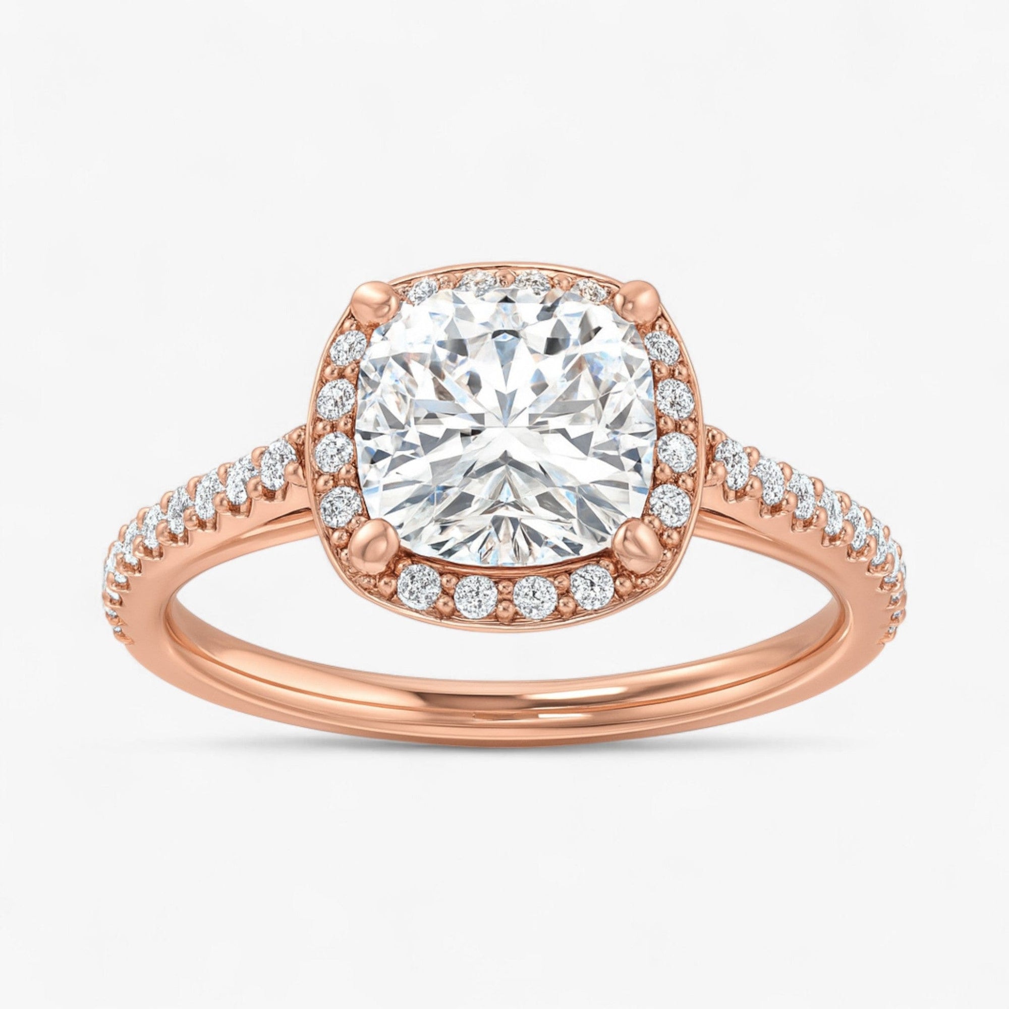 The Classic Accented Halo Engagement Ring | Cushion