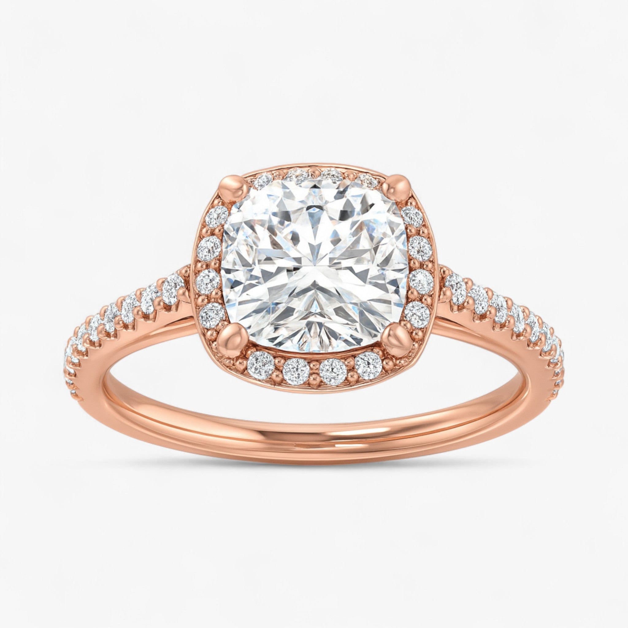 The Classic Accented Halo Engagement Ring | Cushion