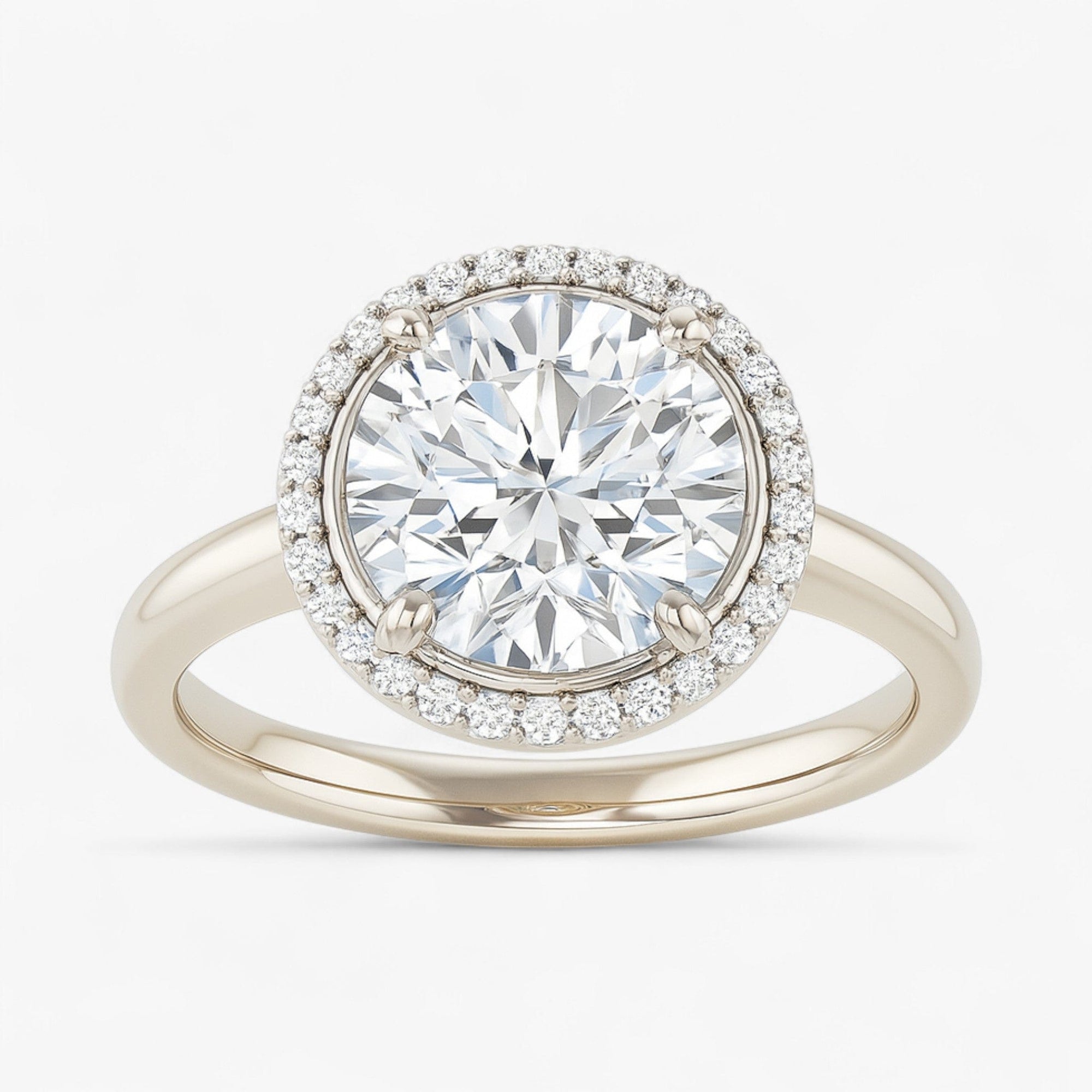 The Classic Halo Engagement Ring | Round