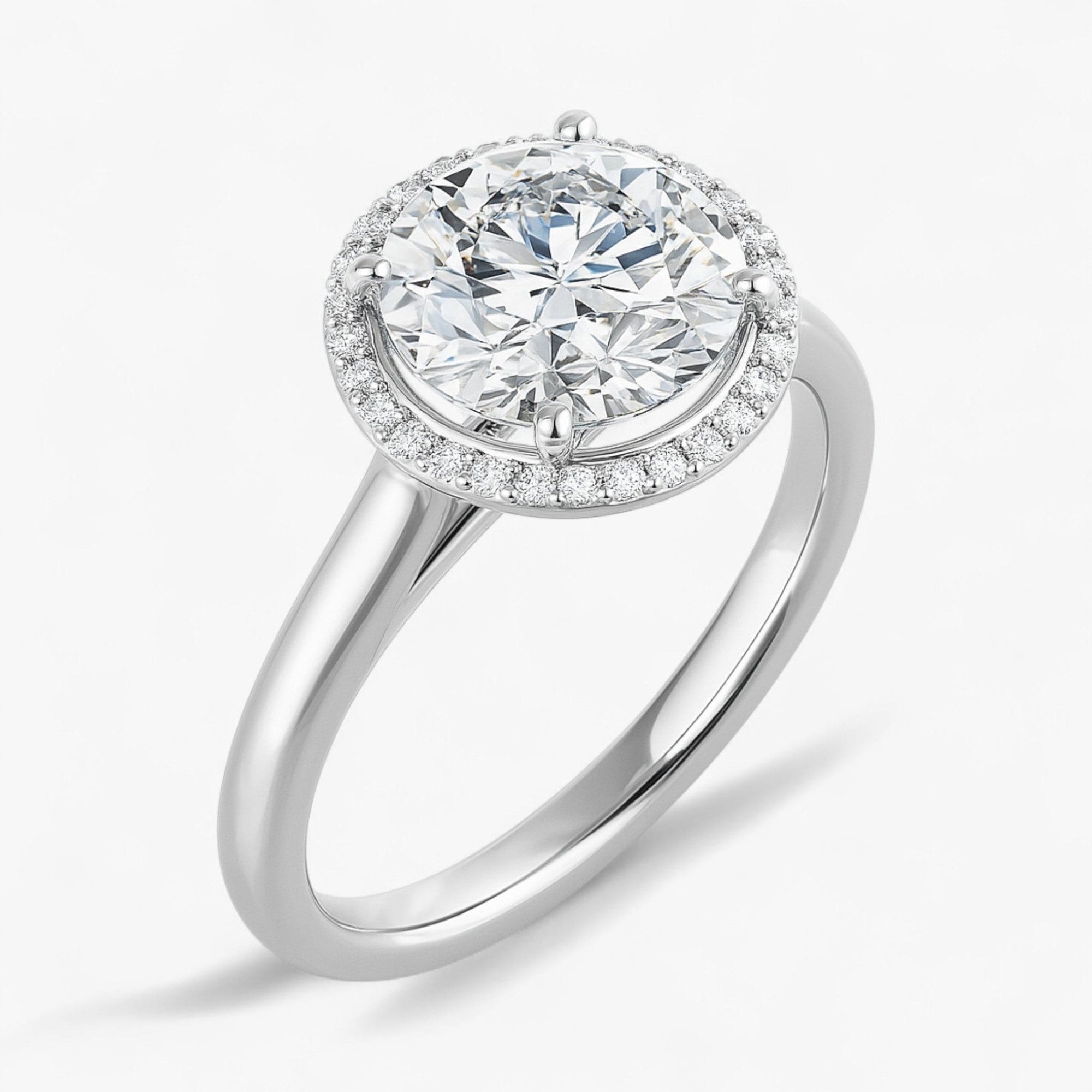 The Classic Halo Engagement Ring | Round