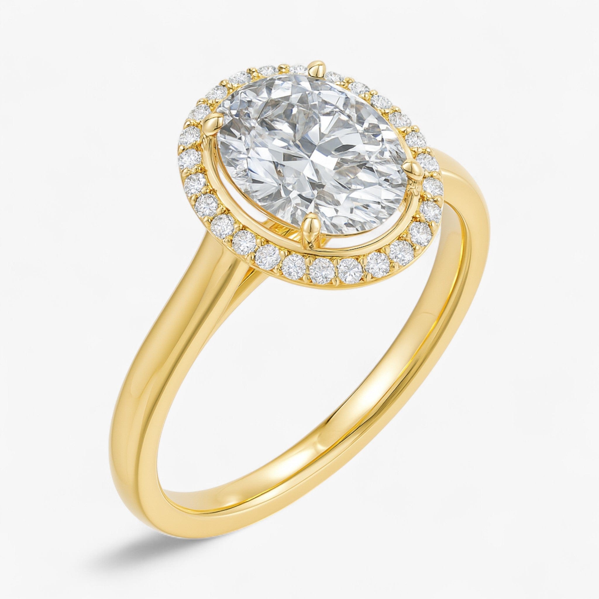 The Classic Halo Engagement Ring | Oval