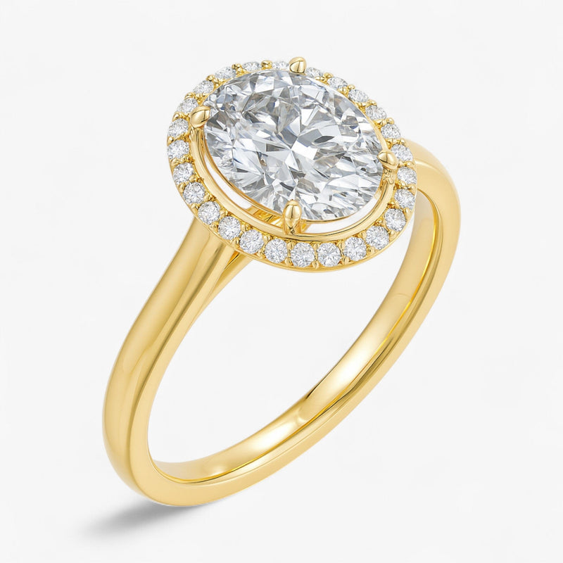 The Classic Halo Engagement Ring | Oval