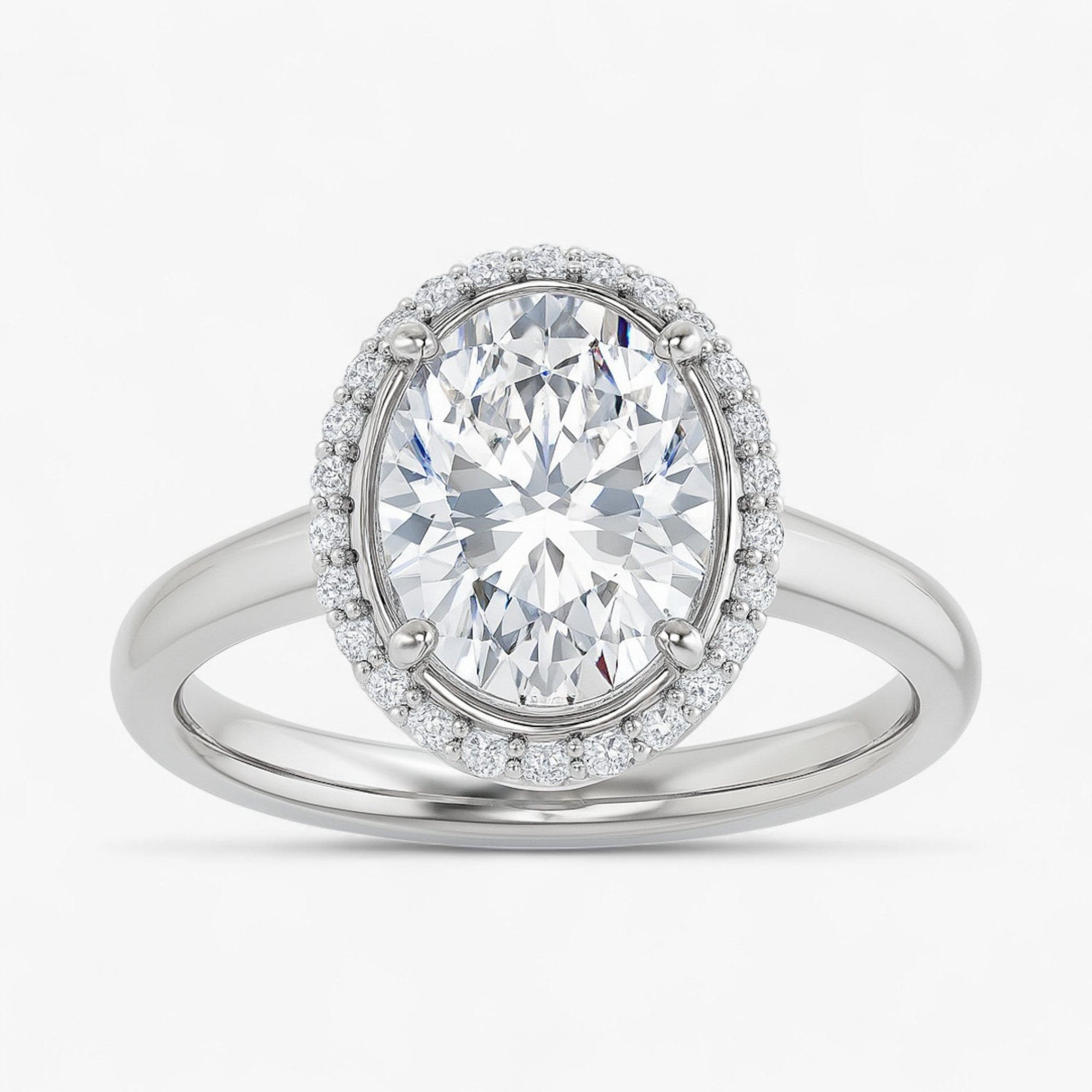 The Classic Halo Engagement Ring | Oval