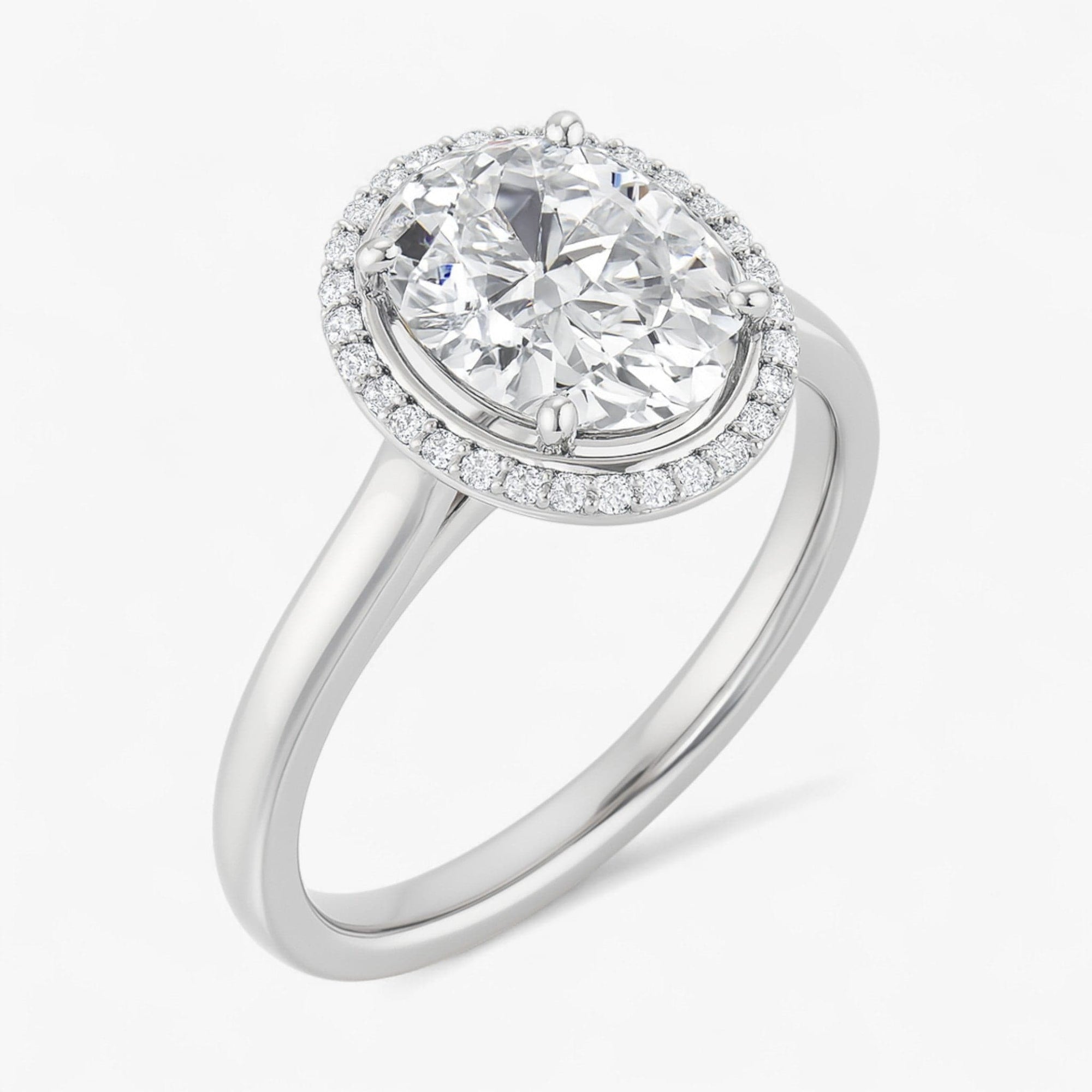 The Classic Halo Engagement Ring | Oval