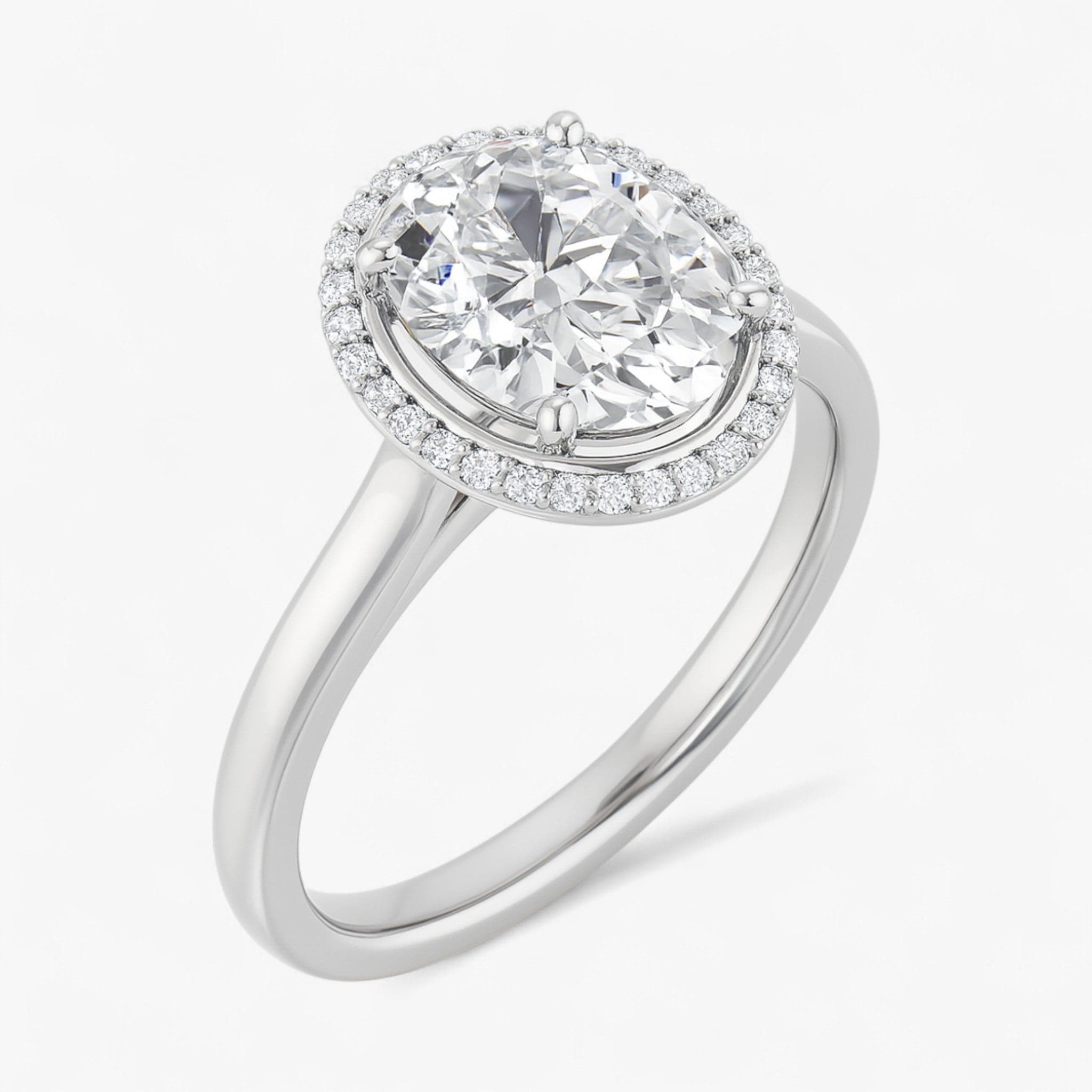 The Classic Halo Engagement Ring | Oval