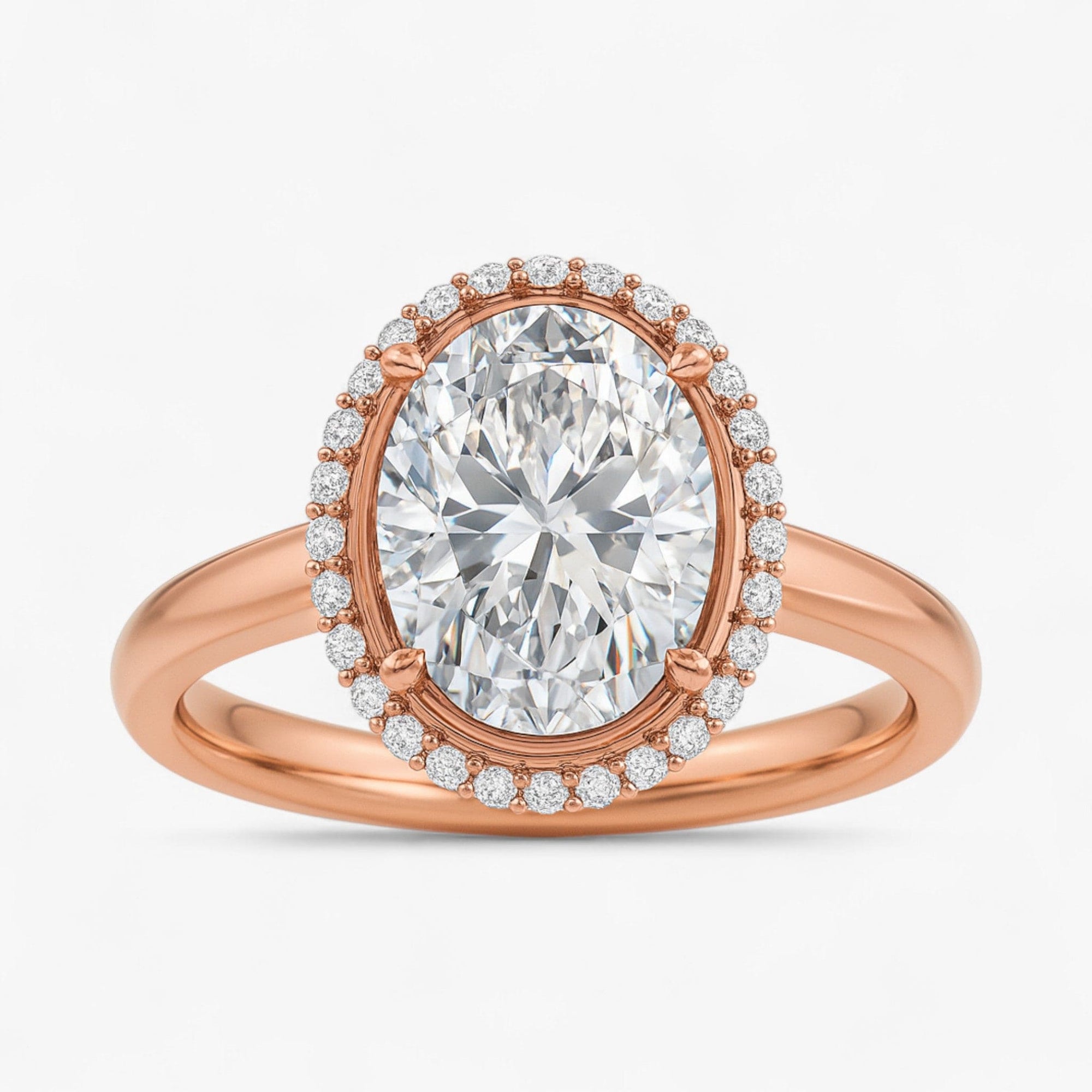 The Classic Halo Engagement Ring | Oval