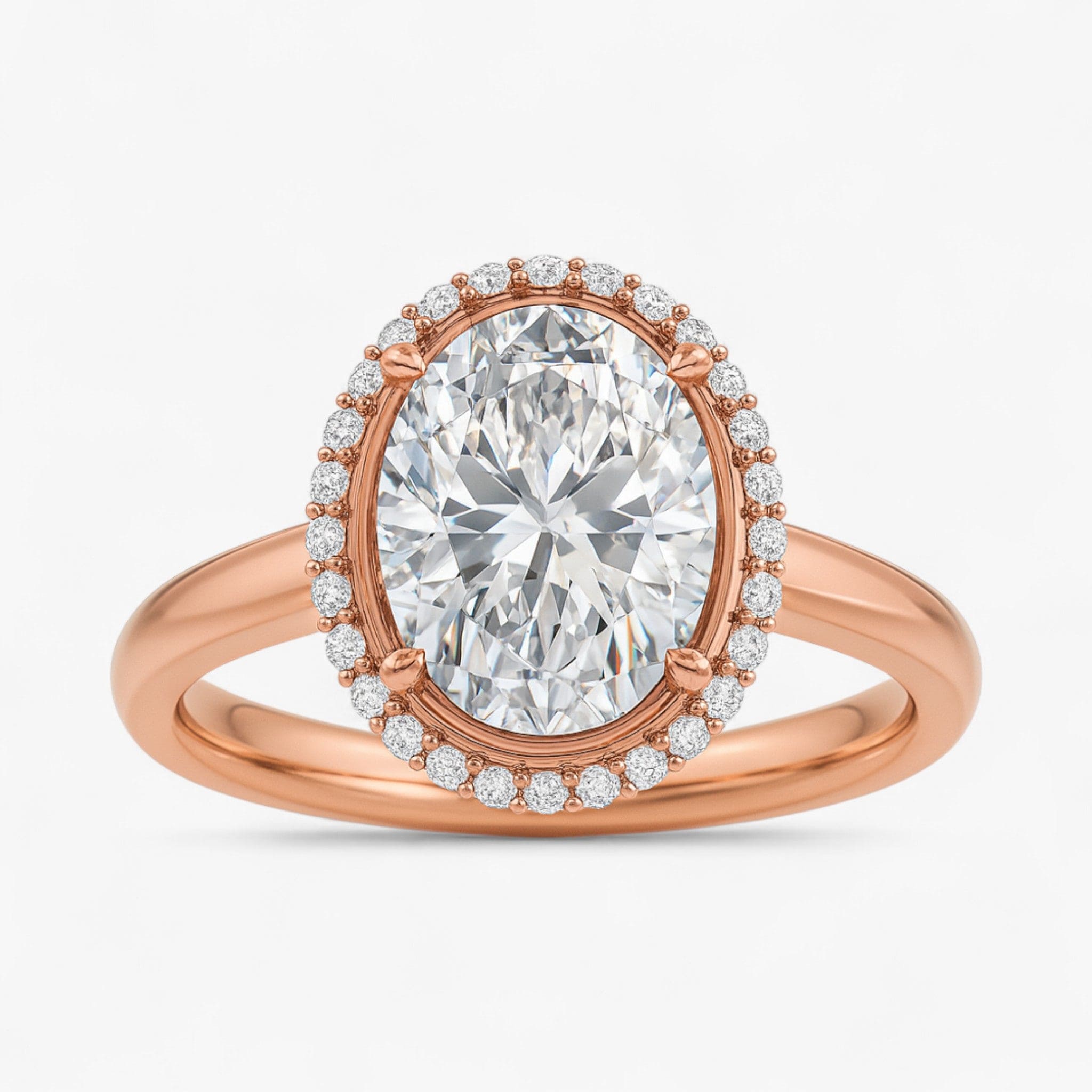 The Classic Halo Engagement Ring | Oval