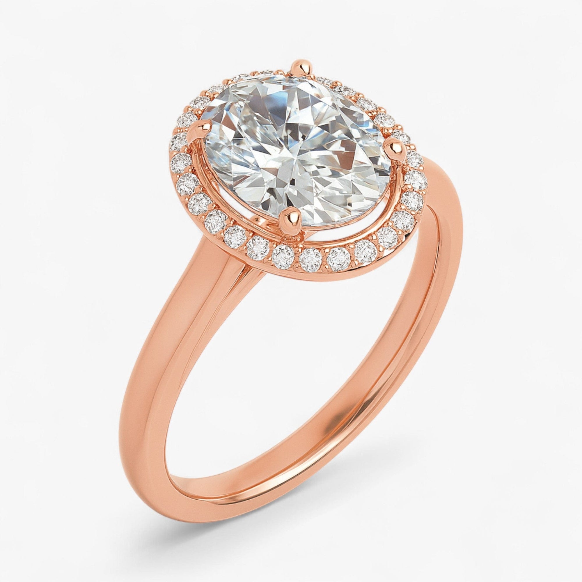 The Classic Halo Engagement Ring | Oval