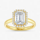 The Classic Halo Engagement Ring | Emerald