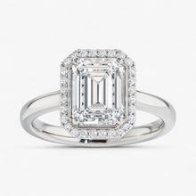 The Classic Halo Engagement Ring | Emerald