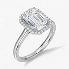 The Classic Halo Engagement Ring | Emerald