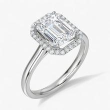 The Classic Halo Engagement Ring | Emerald