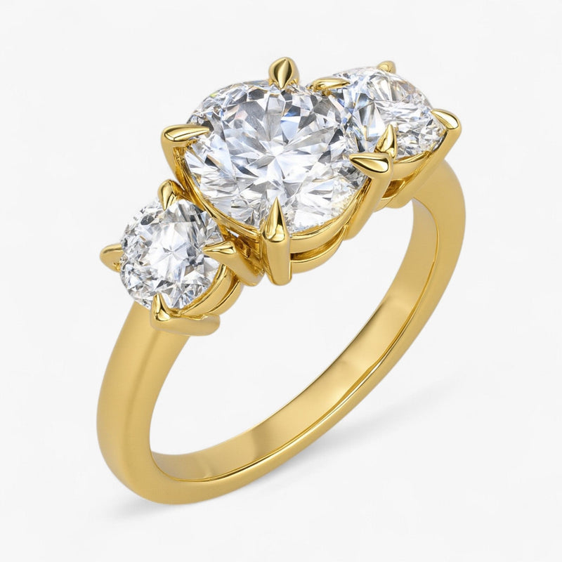 The Signature 3-Stone Engagement Ring | Oval